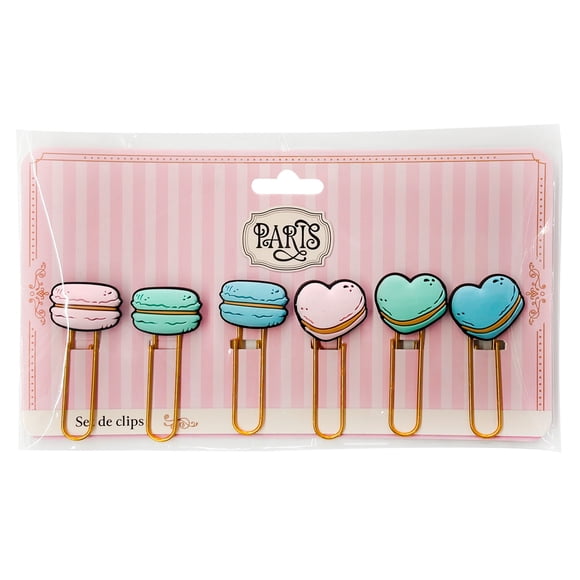 Juego de Clips Prichos París de PVC Multicolor 6 Piezas