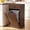 Walnut, variant on 15 Gallons Tilt-Out Trash Can Cabinet, Hidden Garbage Storage with Drawer and Diagonal Pattern for Kitchen & Living Room, Black
