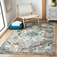 thumbnail image 2 of SAFAVIEH Madison Elinor Traditional Distressed Area Rug, Grey/Light Blue, 9' x 12', 2 of 8