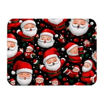 Merry Christmas Dish Drying Mat Black Santa Claus Dish Drainer Mats 16x20 Inch Holiday Decorative Absorbent Dishes Pad Heat Resistant Foldable Mats Pads for Kitchen Counter Sink