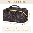 thumbnail image 4 of FORMRS Makeup Bag Travel Cosmetic Organizer for Women Fold Flat Zipper Pouch with Handle, Dark Gothic Floral, 4 of 8