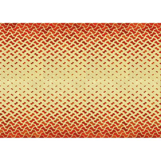 Ahgly Company Tapis Rectangulaire Lavable en Machine Intérieur Transitionnel Orange Rouge Orange, 2 Pieds x 3 Pieds