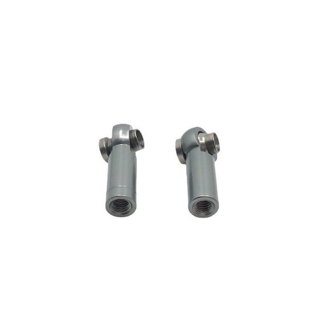 2pcs Tie Rod End Component Link Joint Universal RC Car Positive Reverse Thread Ball Head Holder Upgrading Accessory Replace Part Titanium color