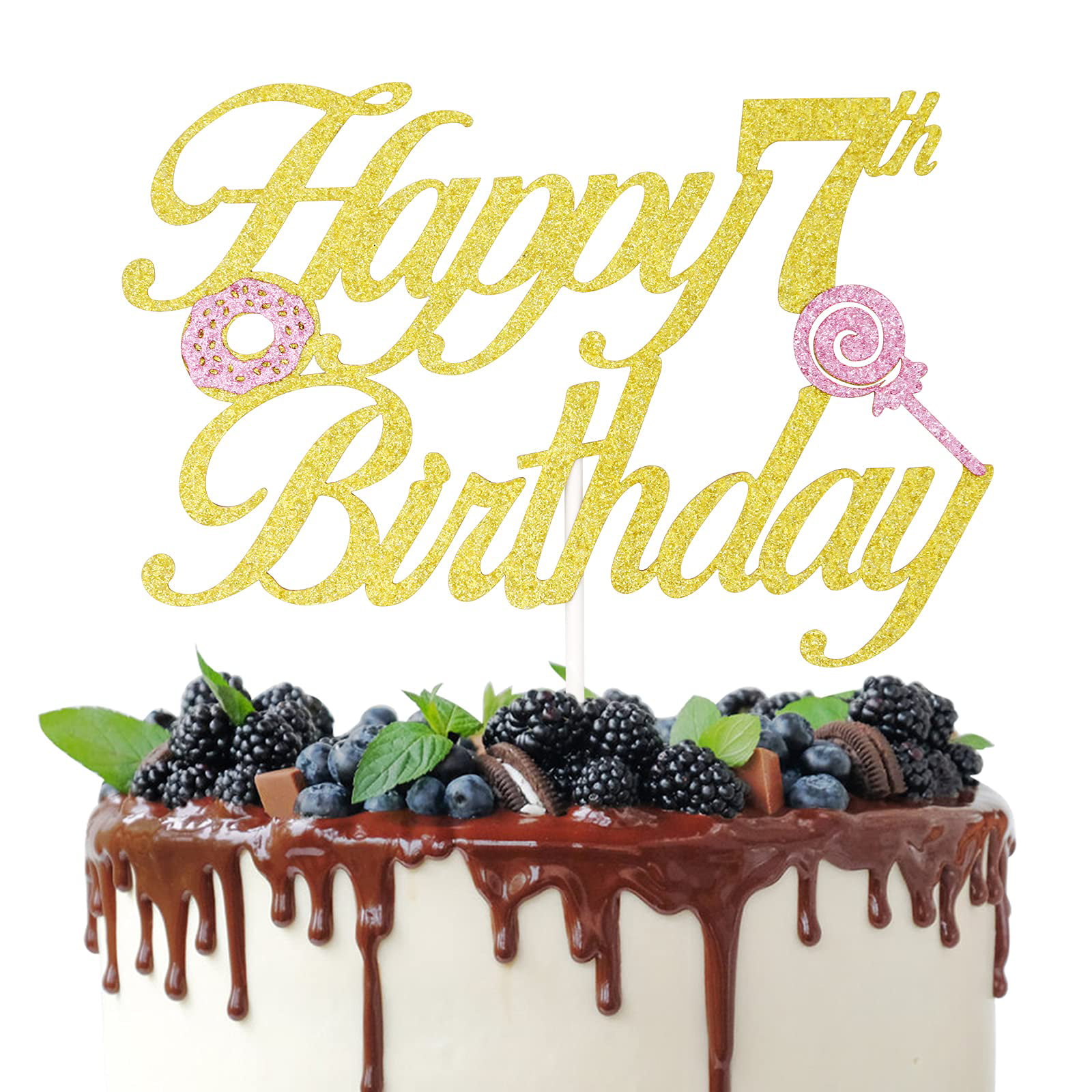 Unicorn Rainbow 7th Birthday Cake Topper for Girls 7 Year Birthday Party  Decoration : Amazon.ca: Grocery & Gourmet Food