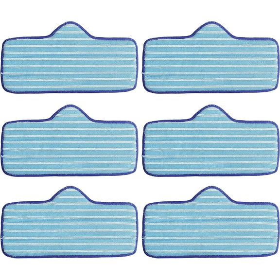 6 Pack Microfiber Steam Mop Pad for Dupray Neat Steam Cleaner,Mop Refill,Washable Mop Replace Heads,Blue
