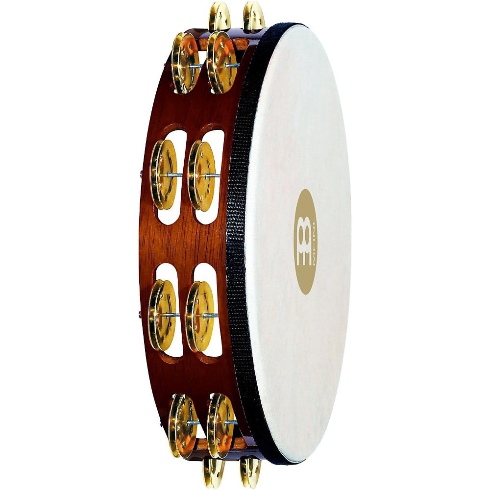 Meinl Headed Wood Tambourine Steel Jingles 2 Rows