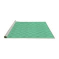thumbnail image 2 of Ahgly Company Machine Washable Indoor Square Checkered Turquoise Blue Modern Area Rugs, 7' Square, 2 of 4