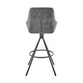 thumbnail image 5 of Armen Living Indoor Odessa 26" Counter Height Bar Stool in Charcoal Fabric and Black Finish, 5 of 10