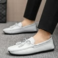 thumbnail image 5 of Men's Casual Loafers Slip On Leather Shoes Lightweight Driving Shoes Moccasins Classic Penny Loafer Flats Boat Shoes, 5 of 10