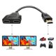 thumbnail image 1 of Splitter HDMI BATU de 1 entrada a 2 salidas 1080p, cable de 30 cm, 1 of 8