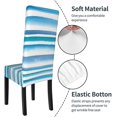 thumbnail image 3 of Blue Strip Dining Chair Covers Stretch Spandex Slipcovers Removable Parsons Chairs Protectors for Kitchen, 3 of 5