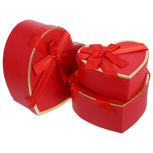 GOOHOCHY juego de cajas con forma de corazón para San Valentín, cajas de cartón para galletas, flores, envoltorios para bodas, cumpleaños, regalos, embalaje rojo