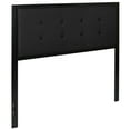 thumbnail image 2 of Merrick Lane Full Size Headboard Black Fabric Upholstered Button Tufted Headboard With Metal Frame and Adjustable Rail Slots, 2 of 13