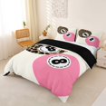 thumbnail image 3 of spefrowx Retro 8 Ball Leopard Print Duvet Cover Queen for Teens, Pink Brown Billiard Queen Bedding, Black Reversible, 3pcs, 1 Duvet Cover and 2 Pillowcases, 3 of 6