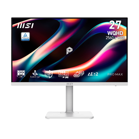 MSI PRO MAX 271QPHW E14 - PROMAX271QPHWE14 - Premium Business Monitor - 27" IPS QHD 144Hz Display - HDMI - DisplayPort