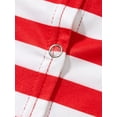 thumbnail image 4 of Christmas Family Pajamas Matching Set Santa Claus Letter Print Long Sleeve Tops and Striped Pants Sleepwear, 4 of 7