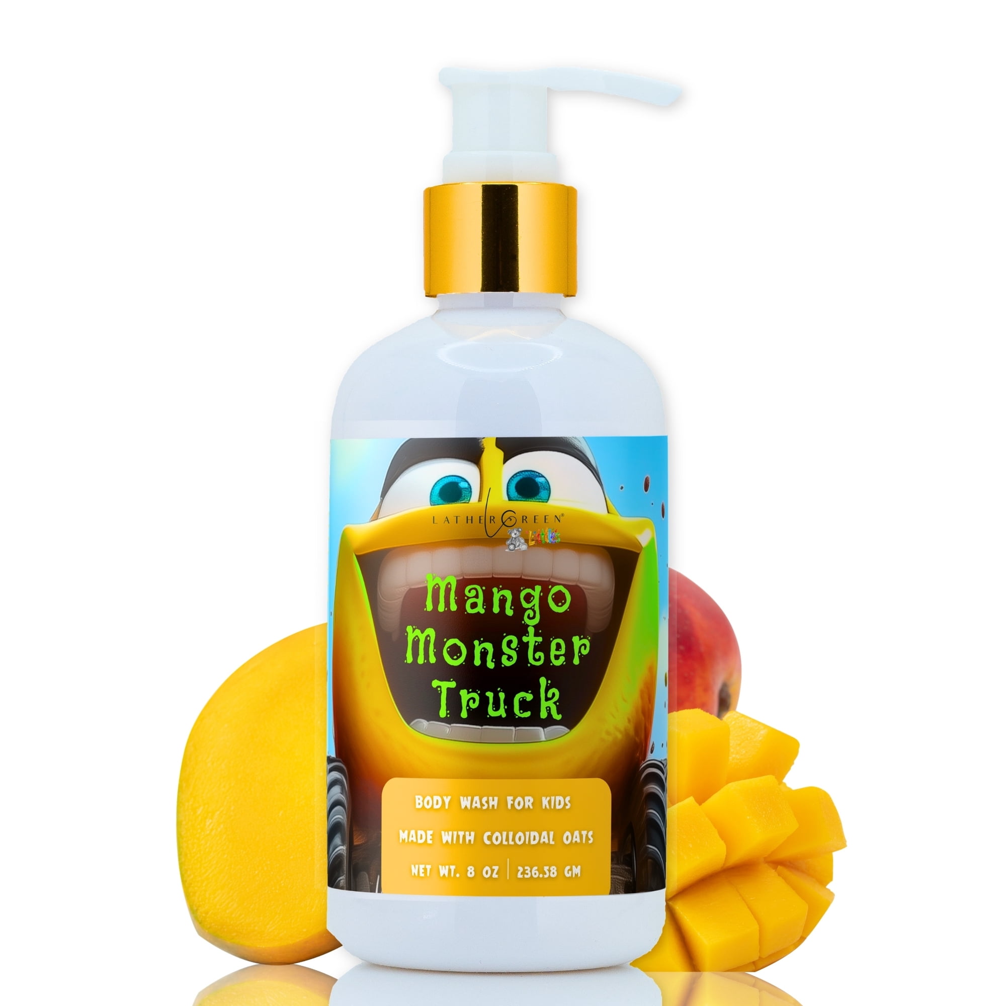 Mango Monster Truck Body Wash for Kids and Toddlers | Gentle Daily Cleanser