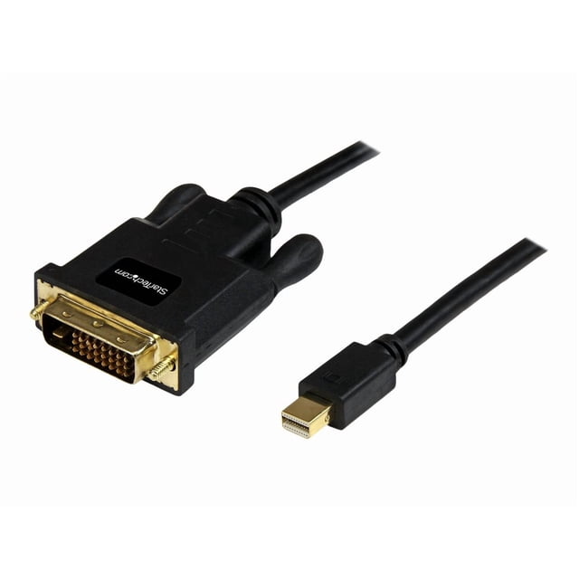 StarTech.com Câble DisplayPort vers DVI 6 Pieds - M/M - Câble mDP pour Votre Moniteur / TV DVI - Compatible Windows & Mac (MDP2DVIMM6B) - Câble DisplayPort - Mini DisplayPort (m) vers DVI-D (m) - 6 Pieds - Noir