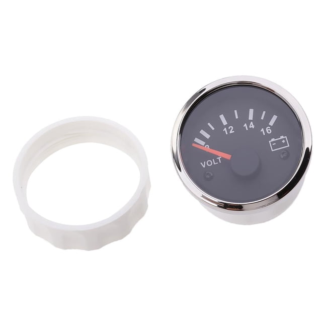 52mm 2 ''Medidor Universal de 8V-16V Medidor Voltímetro Del Coche de Carreras Voltímetro DC12V Shamjiam Voltímetro del coche