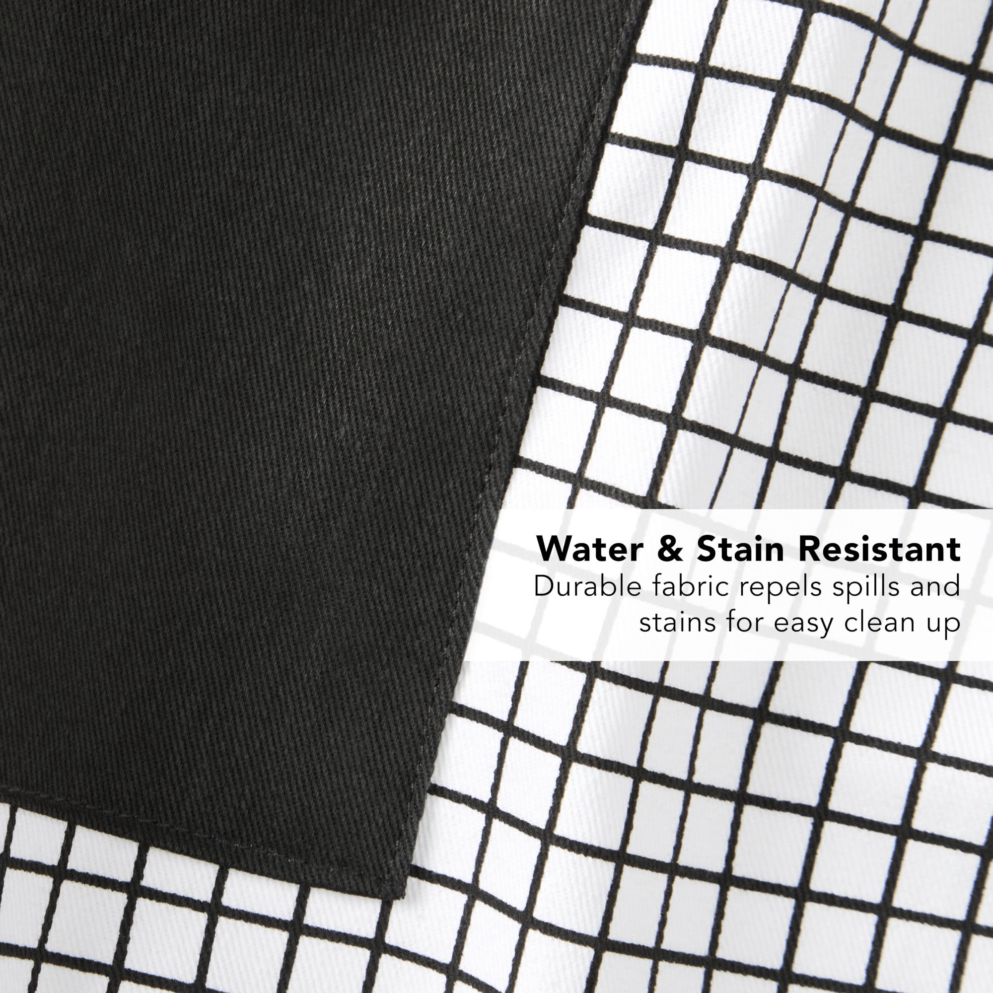 KITCHENAID Gourmet Series Gridlines Little Chef Apron, Water & Stain Resistant, Matte Black, Child-Sized 19"x20"