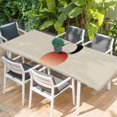 thumbnail image 2 of Abstract Art Sun Table Cloths for 8 Foot Rectangle Tables, Modern Art Orange Round Rustic Patio Waterproof Elastic Fitted Tablecloths, Washable Rectangular Table Cover for Camping, 2 of 8