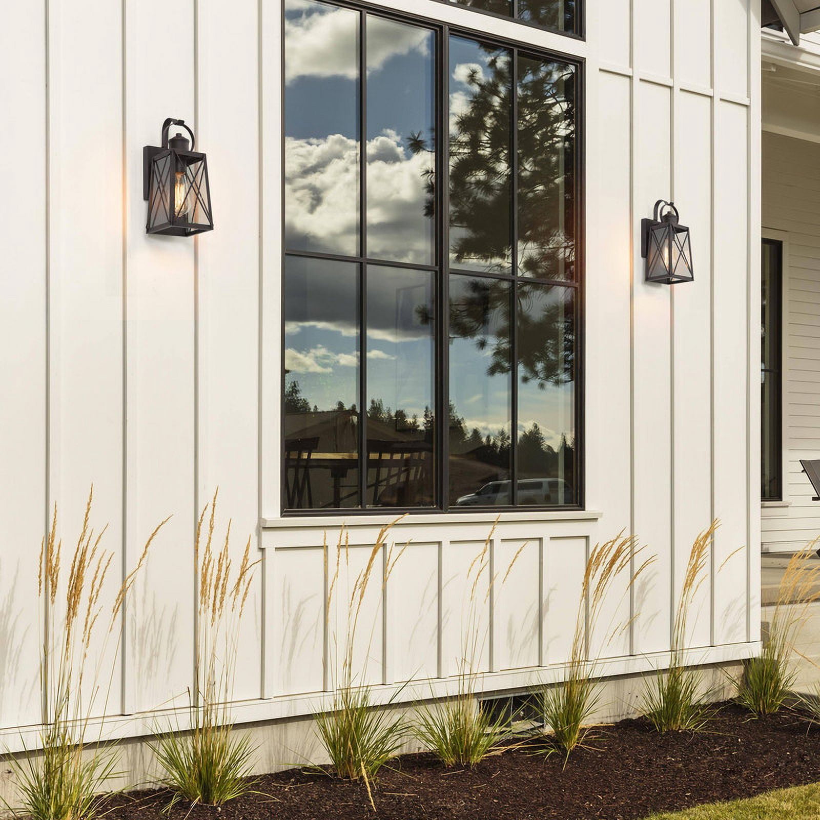 LNC Savonnerie 2 Pack Modern Farmhouse Bronze Lighting/Outdoor Wall Light Set for garden