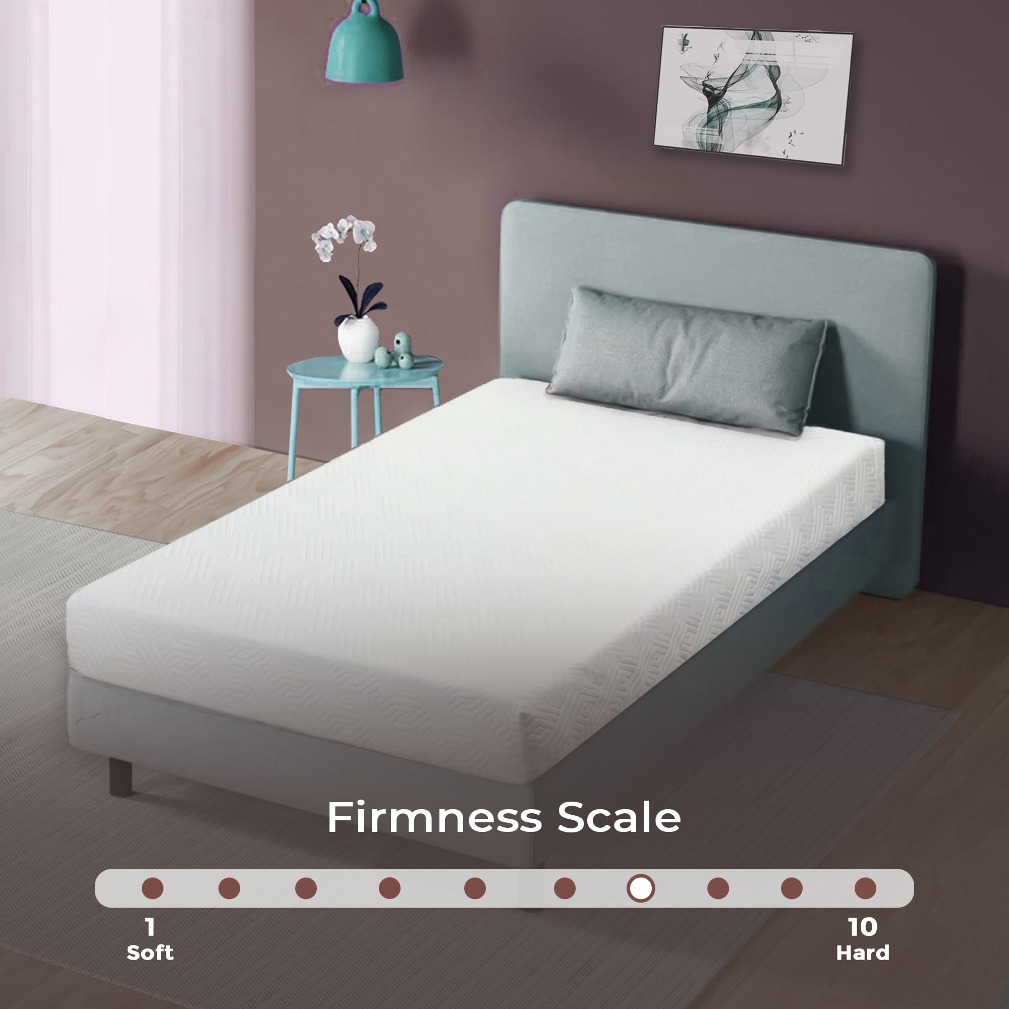 ViscoLogic Twin Mattress in a Box, Mattress for Kids Adults, Bunk Bed Mattress, CertiPUR-US® Certified