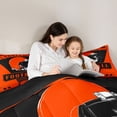 thumbnail image 5 of Homewish Football Game Gaming Queen Comforter Set,Rugby Sport Theme Bedding Sets,Orange Helmet Bedding Comforter Set For Teens,Luxury Bedroom Decor Reversible,3pcs, 5 of 8