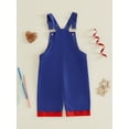 thumbnail image 5 of Toddler Baby Boy Girl 4th Of July Outfit Fireworks and Stars Stripe Flag Bib Overalls Sleeveless Patriotic Jumpsuit Suspender Pants Summer Clothes, 5 of 9