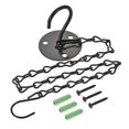 thumbnail image 1 of Unique Bargains S Shape Bracket 19.7 Inch Hanging Chain Wall Screw Mount Ceiling Hook Black 3 Set, 1 of 5