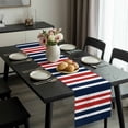 thumbnail image 2 of Navy Blue Red Striped Table Runner 36 Inches Long, Modern Minimalist Ombre Lines Kitchen Coffee Dining Table Decoration for Home Party Birthday Wedding Home Decor 13x36 Inches, 2 of 8