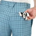 thumbnail image 5 of Men's Golf Tapered Pants Plaid Stretch Relaxed Fit Lightweight Flat Front Pant, 5 of 7