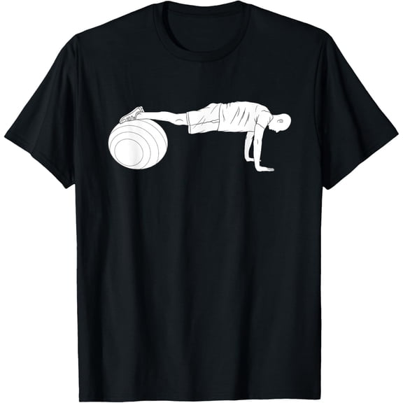 Funny Exercise Ball Training Indoor Yoga for Men Women T-Shirt men and women can wear, black, white, gifts