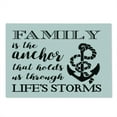thumbnail image 2 of Saying Cutting Board, Family is Anchor That Holds Us Inspiration Writing Anchor Rope, Decorative Tempered Glass Cutting and Serving Board, Large Size, Black and White, by Ambesonne, 2 of 5