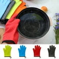 thumbnail image 2 of Kaireo Baking Gloves Black,Kitchen Silicone Five Finger Baking Plus Cotton Thickened Non Slip Microwave Oven Mitts,Include:A Pair of Heat-Resistant and Non-Slip Gloves, 2 of 4