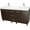 Brown, variant on WindBay 60" Freestanding Bathroom Vanity, Dark Grey. White Under Mount stone Countertop
