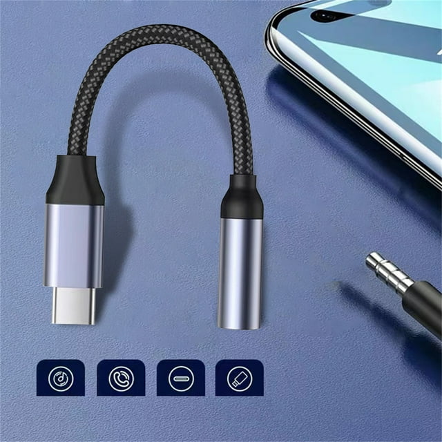 cpengpj Clearance USB C To Headphone Adapter Cable Type C Port Male To Female Stereo Audio Headphone 3.55mm AUX Connector Built In Digital Decoder