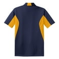 thumbnail image 6 of Yellow Rooster Mens Side Blocked Micropique Sport-Wick Polo True Navy/ Gold XS, 6 of 7