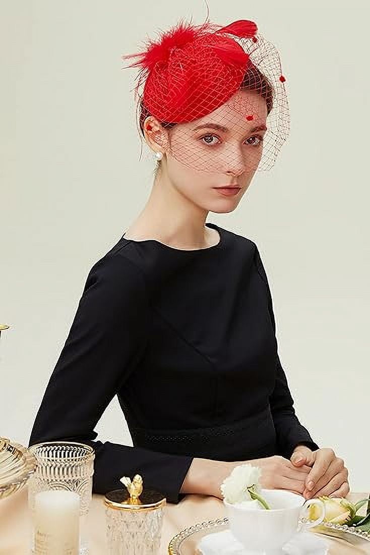Bridal Wedding Veil Fascinator Mesh Lace Headband Tea Party  display picture 2