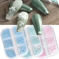 thumbnail image 1 of opvise 6 Grids/Box Nail Jewelry Exquisite DIY Lightweight Multicolor Macaron Full Round Nail Art Pearl for Women, 1 of 8