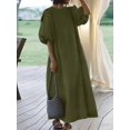 thumbnail image 3 of Women's Mid-Length Dress – Round Neck, Elegant Summer Style, 3 of 9