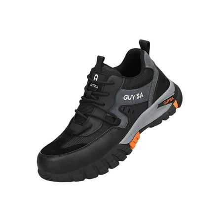 

Ritualay Unisex Protection Boot Slip Resistant Work Shoes Heavy Duty Safety Shoe Comfort Anti-smash Sneakers Construction Outdoor Steel Toe Style H 4.5