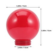 Supvox Red Round Lamp Cover Waterproof Replacement for Outdoor Globe Light Fixture