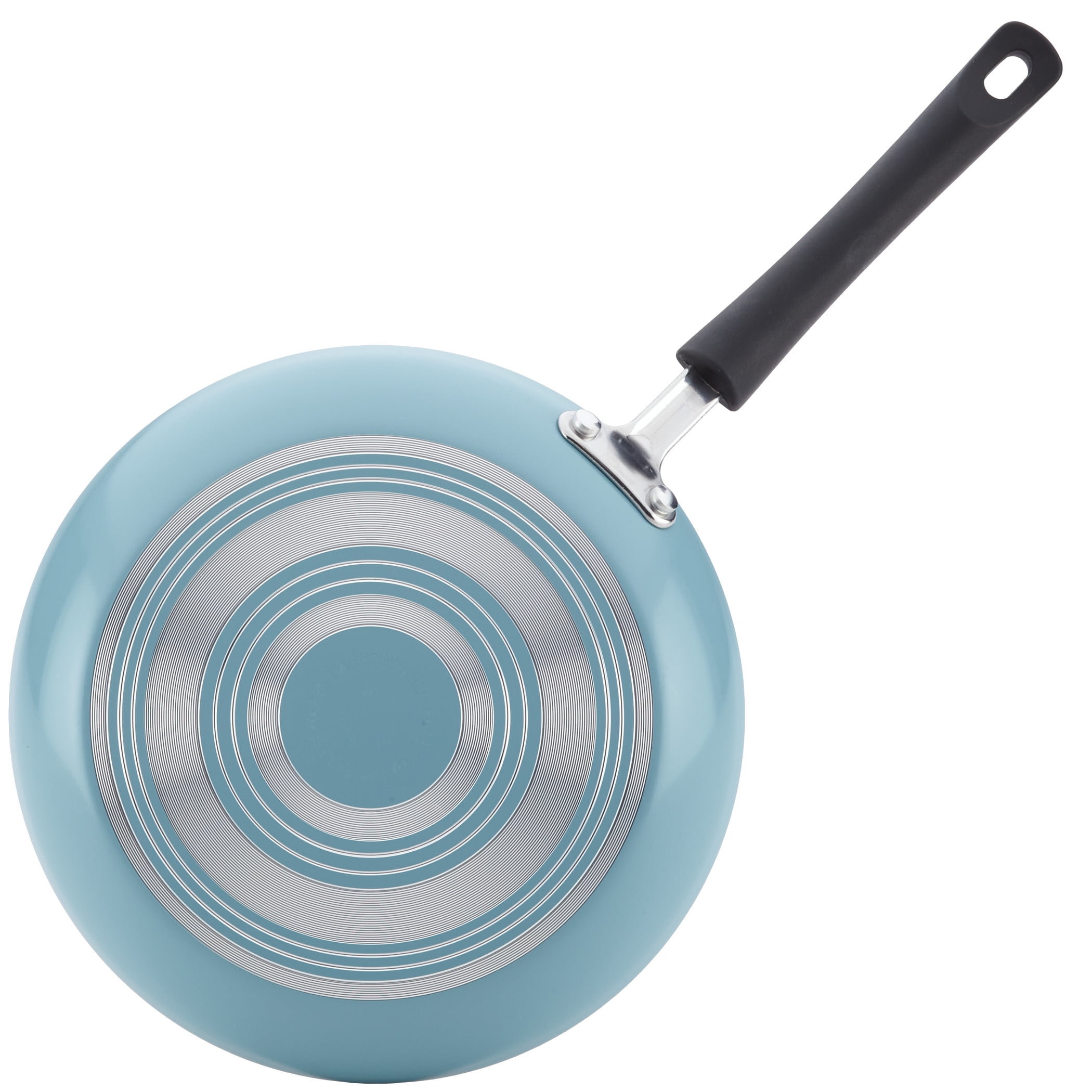 Farberware Easy Clean 3 Pcs Nonstick Frying Pan Set, Dishwasher Safe, 8 Inch, 9.75 Inch, 12 Inch, Aqua