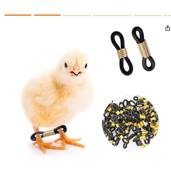 LOLIPPYY 100pcs Chicken Leg Bands Baby Chicken Splay Leg Hobbles Adjustable Hobbling Chick Hobble Braces For Chick Bird Quails