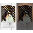 thumbnail image 2 of Caroline's Treasures LH9040CNL Papillon Candy Corn Halloween Portrait Ceramic Night Light, 6x4x3", multicolor, 2 of 2