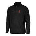 thumbnail image 2 of Men's Antigua Heather Black Stanford Cardinal Certain Tri-Blend Quarter-Zip Top, 2 of 3