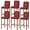 Red, variant on Please Take off Your Shoes Bar Stool Covers - Stretch Dining Chair Covers Set of 4, Black Beige Bar Chair Cover Removable Counter Stool Pub Chairs Slipcovers Protectors for Kitchen/Cafe
