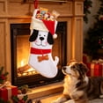 thumbnail image 2 of 2026 Christmas Home Party Decoration Christmas Stockings Cute Puppy Xmas Stocking With Santa Hat For Fireplace Tree Hanging Christmas Decorations Gifts Christmas Celebration Party Supplies, 2 of 7