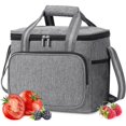 thumbnail image 1 of Bolsa térmica de 15 litros, bolsa térmica suave con aislamiento, bolsa de picnic plegable, gran capacidad, impermeable, bolsa térmica para comidas, almuerzo, oficina, escuela, picnic, playa, 1 of 4